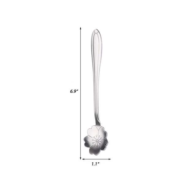 6.9" Sakura Flower Shape Stainless Steel Coffee Spoon
