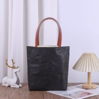 Washable Kraft Dupont Paper Tote Bag with Canvas Inner - Image 3