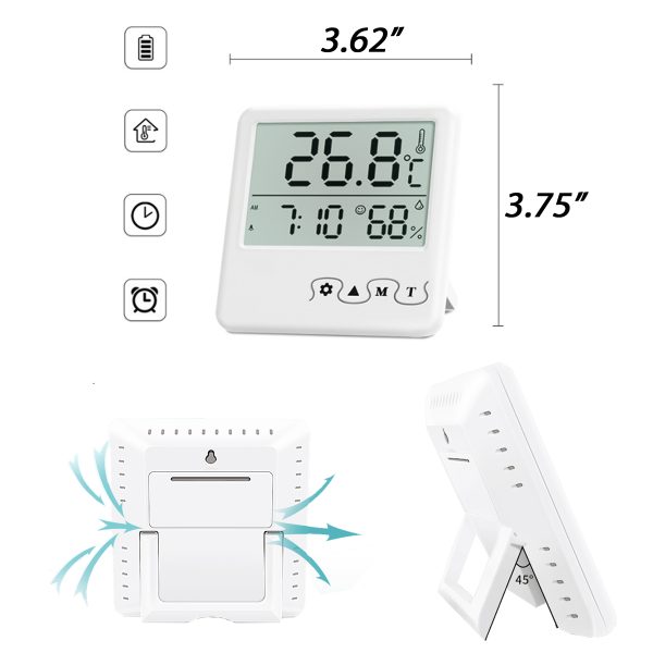 Wall Mountable Digital Thermometer And Hygrometer