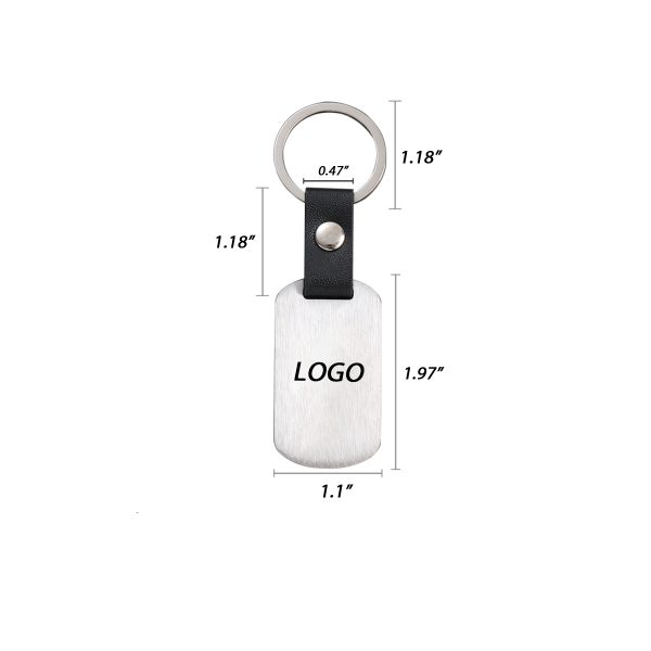 Keychain Key Ring w/PU Leather Strap