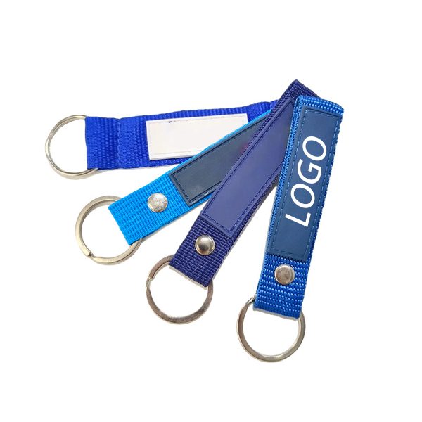Embossed Woven Luggage Keychain Tag