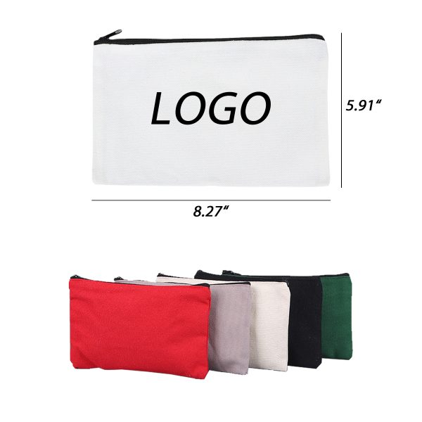 Canvas Zipper Cosmetic Stationery Bag