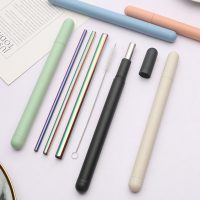 Stainless Steel Straw Set with Shell and Brush - Image 3