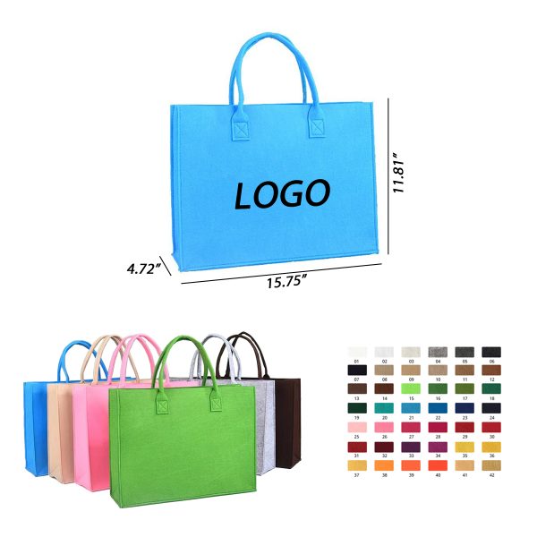 16" x 5" x 12"  Felt Shopping Tote Bag