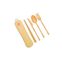 Straw Rotatable Box Cutlery Set - Image 4