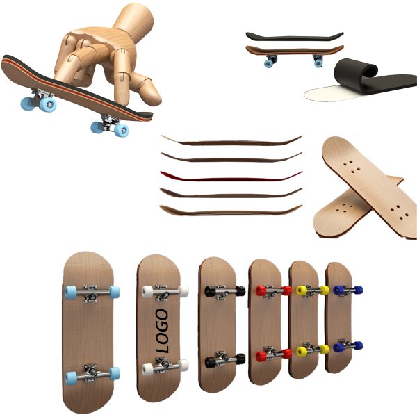 Maple Finger Skateboard w/Wearings