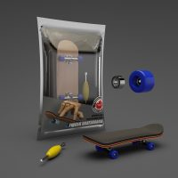 Maple Finger Skateboard w/Wearings - Image 4