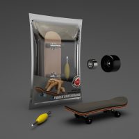 Maple Finger Skateboard w/Wearings - Image 7