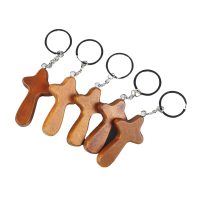 Wooden Cross Keychain - Image 2