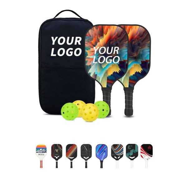 Premium Fiberglass Pickleball Racket Set w/Carrying Bag
