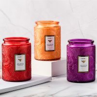 8 oz. Embossed Cup Natural Soy Candle - Image 3